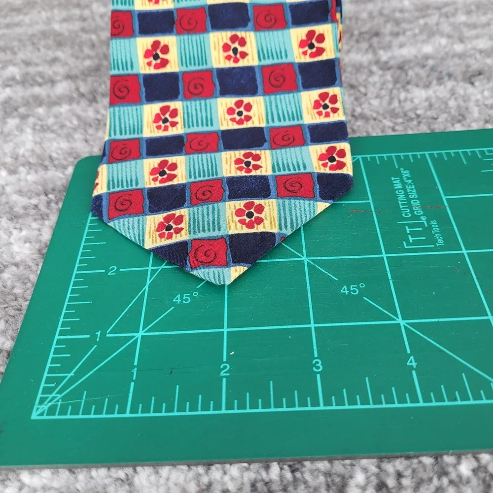 J Garcia Mens Silk Tie Snail Garden Collection Nine Abstract Floral‎ Geometric
